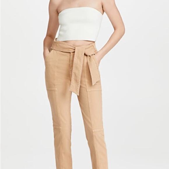 JONATHAN SIMKHAI Henley Tie Waist Pants tan - Picture 2 of 15